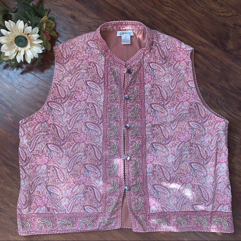 ORVIS Pink Floral Vest